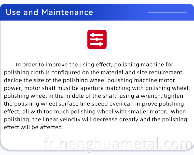 Henghua 2022 7 "Roue de polissage blanc pour le polissage de surface en acier inoxydable ou en aluminium
